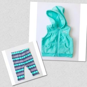 Infants sleeveless snowflake hoodie/matching pants